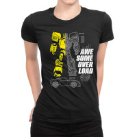 Transformers Bumblebee Awesome Overload Split Premium T Shirt Ladies Fitted T-shirt | Artistshot