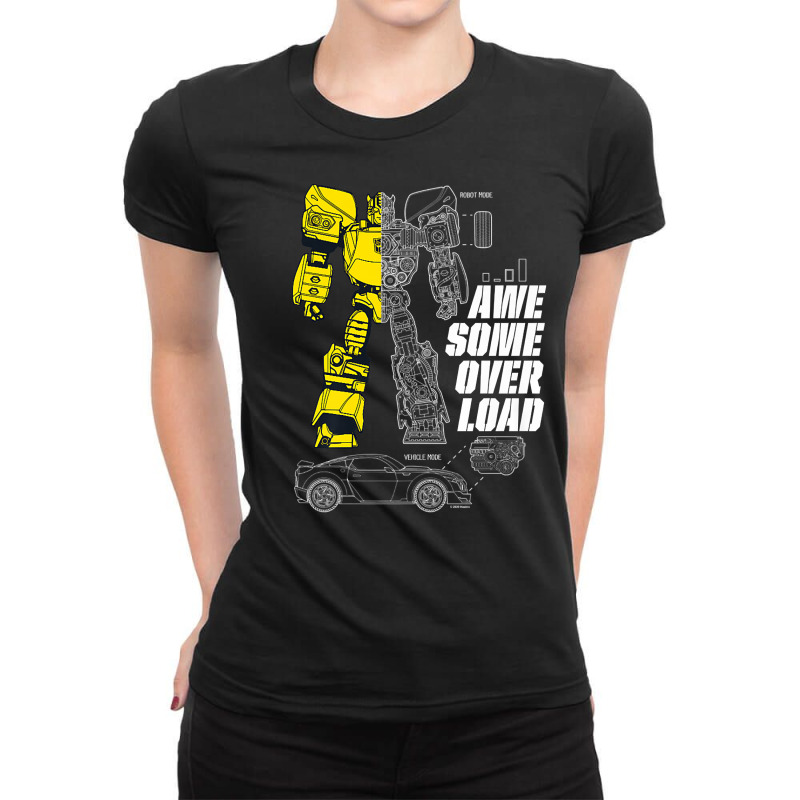 Transformers Bumblebee Awesome Overload Split Premium T Shirt Ladies Fitted T-Shirt by liobuthieleb3 | Artistshot