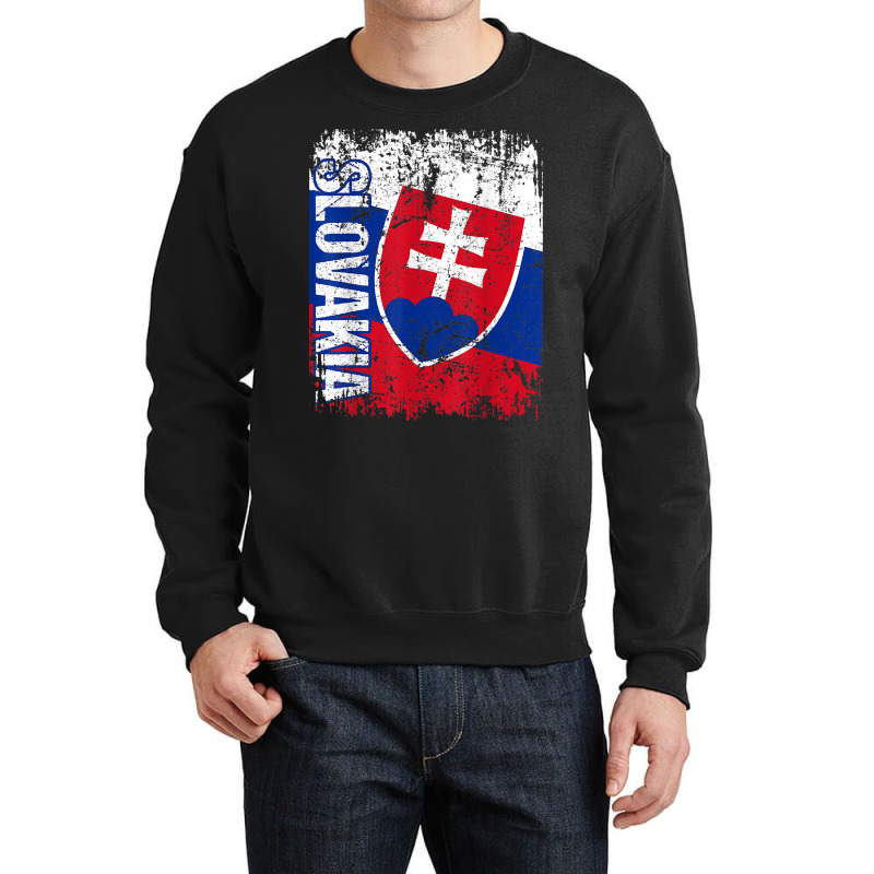 Slovakia Flag Vintage Distressed Slovakia T Shirt Crewneck Sweatshirt | Artistshot