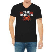 The Boiler   Funny Crab & Lobster Boil Chef T Shirt V-neck Tee | Artistshot