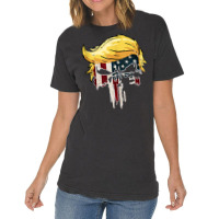 Trump American Flag Skull 2020 Second Term Reelection Tank Top Vintage T-shirt | Artistshot