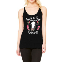 Kids Cow Just A Girl Who Loves Cows Cow Lovers Racerback Tank | Artistshot