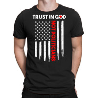 Trust In God Not Politicians American Distressed Flag T Shirt T-shirt | Artistshot