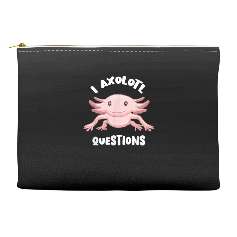 Smiling Axolotl Mexican Walking Fish I Axolotl Questions T Shirt Accessory Pouches | Artistshot