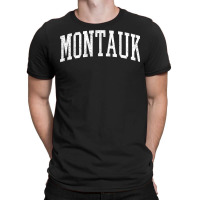 Varsity Distressed Montauk T Shirt T-shirt | Artistshot