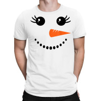 Snowman Girl Face For Girls Christmas Winter T Shirt T-shirt | Artistshot