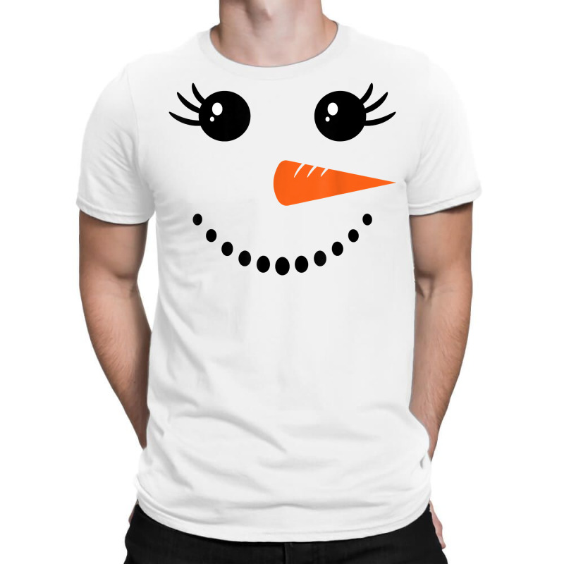 Snowman Girl Face For Girls Christmas Winter T Shirt T-shirt | Artistshot