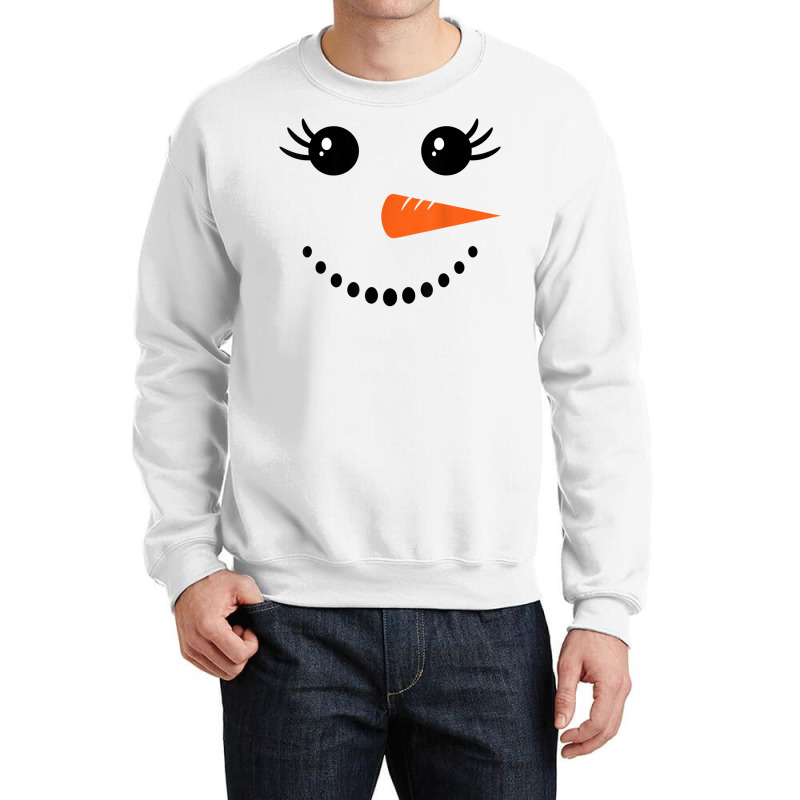 Snowman Girl Face For Girls Christmas Winter T Shirt Crewneck Sweatshirt | Artistshot