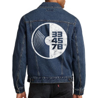 Turntable 33 45 78 Rpm T Shirt Records Vinyl Collector Tee Men Denim Jacket | Artistshot