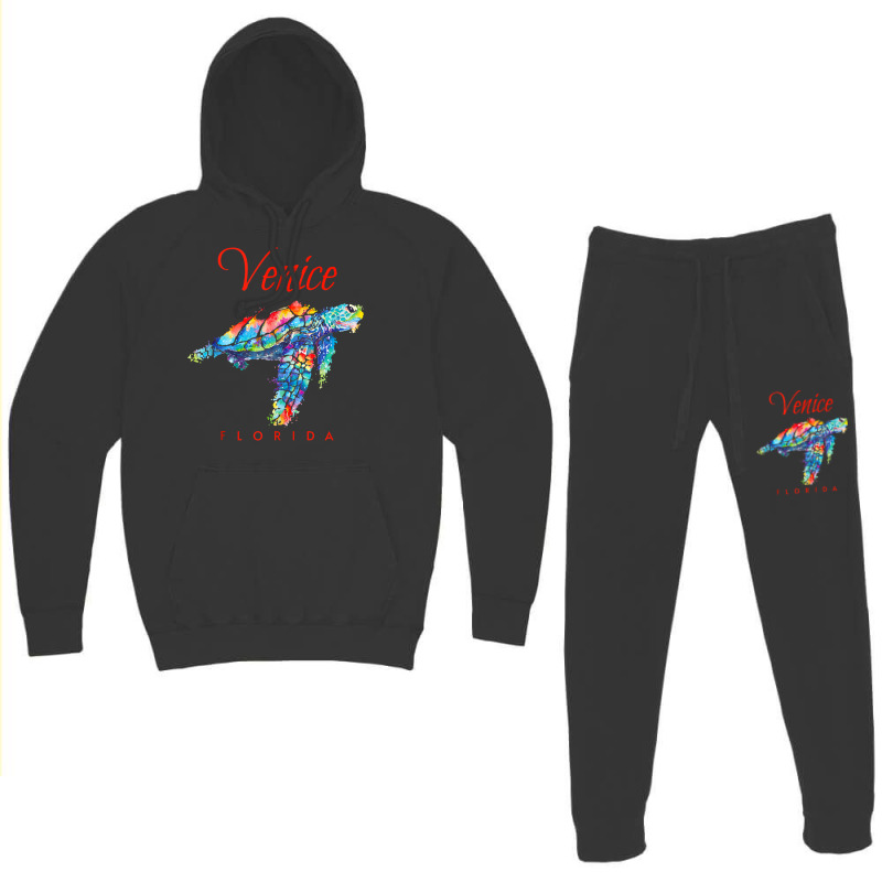 Venice Florida Watercolor Sea Turtle Tank Top Hoodie & Jogger Set | Artistshot