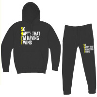 So Happy That I'm Having Twins Funny Pregnancy Premium T Shirt Hoodie & Jogger Set | Artistshot