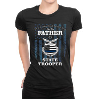 State Police Badge   Proud State Trooper Dad Ladies Fitted T-shirt | Artistshot