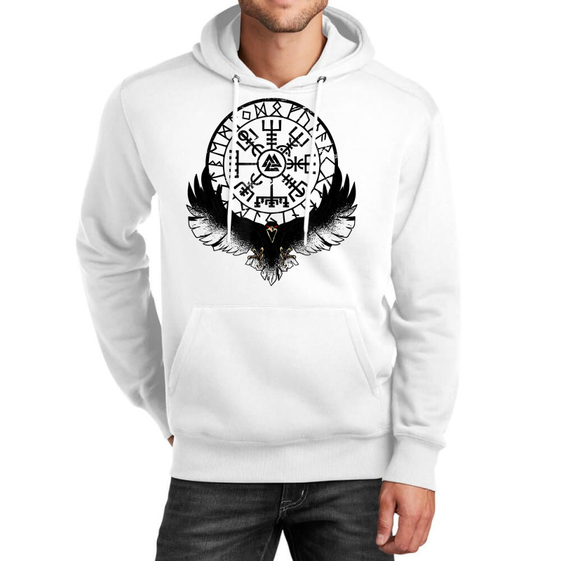 Viking Vegvisir Raven T Shirt Unisex Hoodie | Artistshot