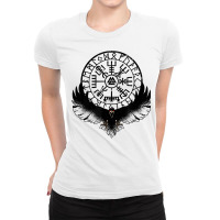 Viking Vegvisir Raven T Shirt Ladies Fitted T-shirt | Artistshot