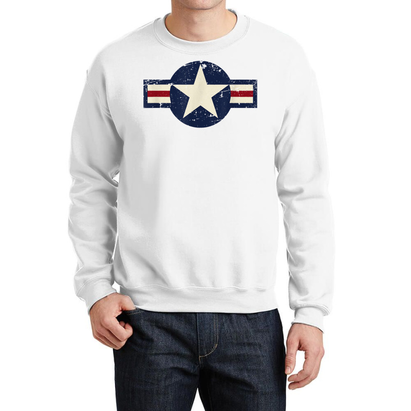 Vintage 1947 To Present Style Us Military Aviation Roundel T Shirt Crewneck Sweatshirt | Artistshot