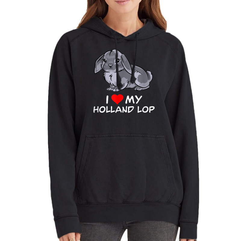 I Love My Grey Holland Lop Rabbit T Shirt Vintage Hoodie | Artistshot