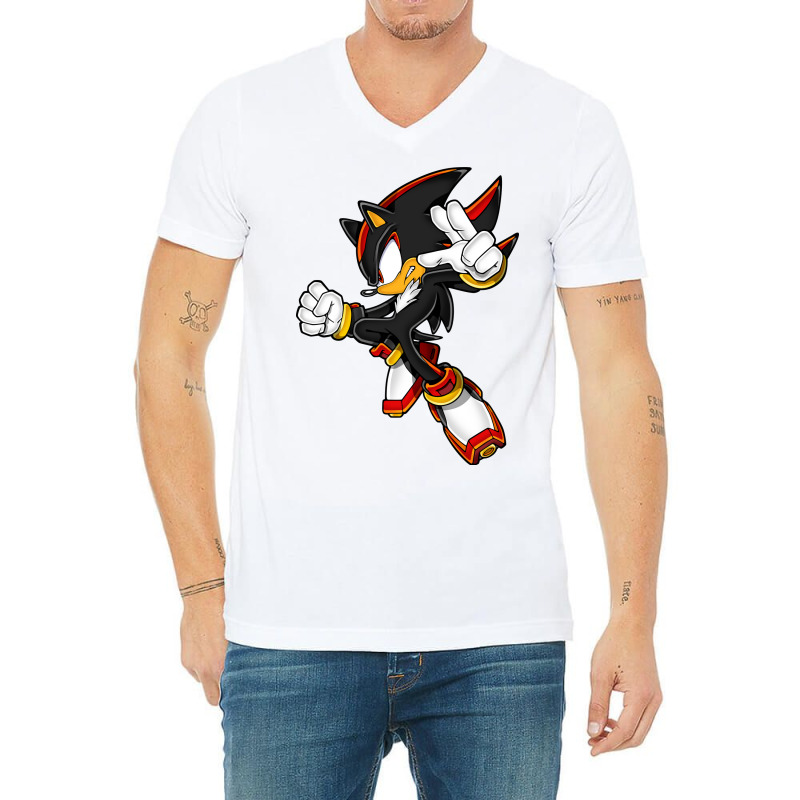 Super Black Hedgehog V-neck Tee | Artistshot