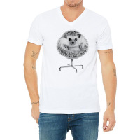 Funny Hedgehog In An Office Chair Ready For Work Fat Animal T Shirt V-neck Tee | Artistshot