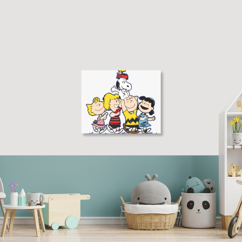 Friends Peanuts Landscape Canvas Print | Artistshot