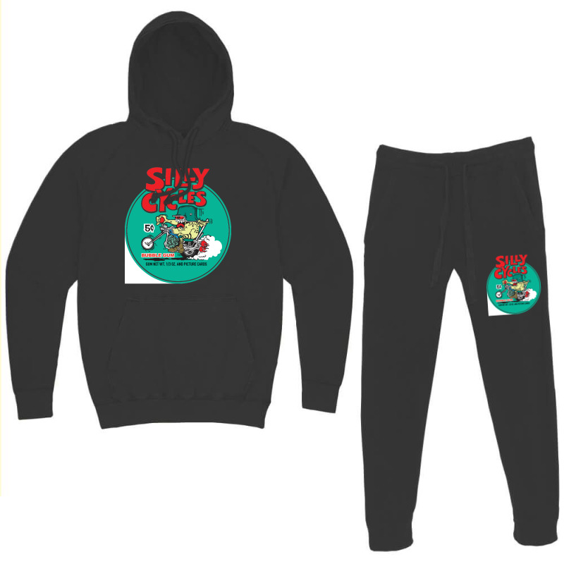 Silly Cycles   Gum, Cards Hoodie & Jogger Set | Artistshot