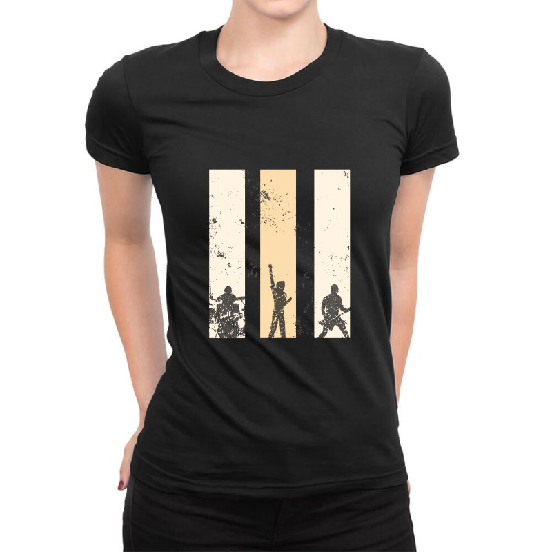 Rock Instrument Music Ladies Fitted T-Shirt by gummyyyart | Artistshot