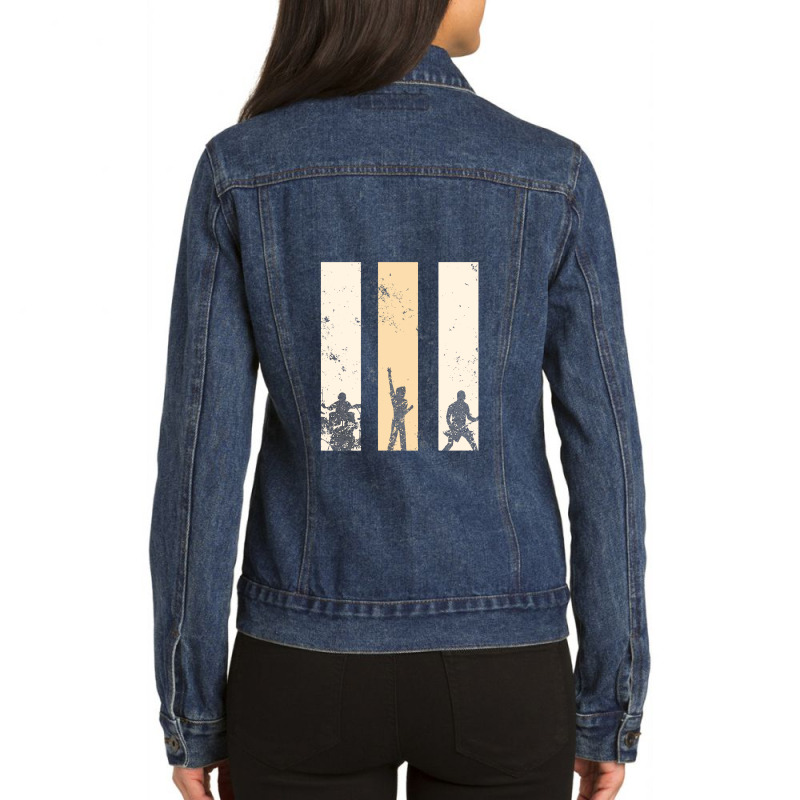 Rock Instrument Music Ladies Denim Jacket by gummyyyart | Artistshot