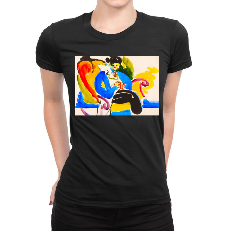 Graphic Music Thundershower Funny Gift Ladies Fitted T-Shirt by ArtistCatalina | Artistshot