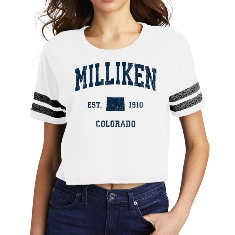 Milliken Colorado Co Vintage Athletic Navy Sports Design T Shirt Scorecard Crop Tee by woestebjparmal | Artistshot