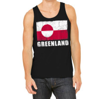 Greenland Flag Design Grunge Country Flag Greenland T Shirt Tank Top | Artistshot