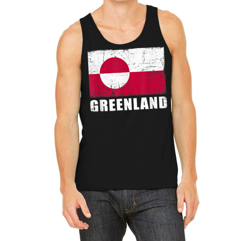 Greenland Flag Design Grunge Country Flag Greenland T Shirt Tank Top | Artistshot