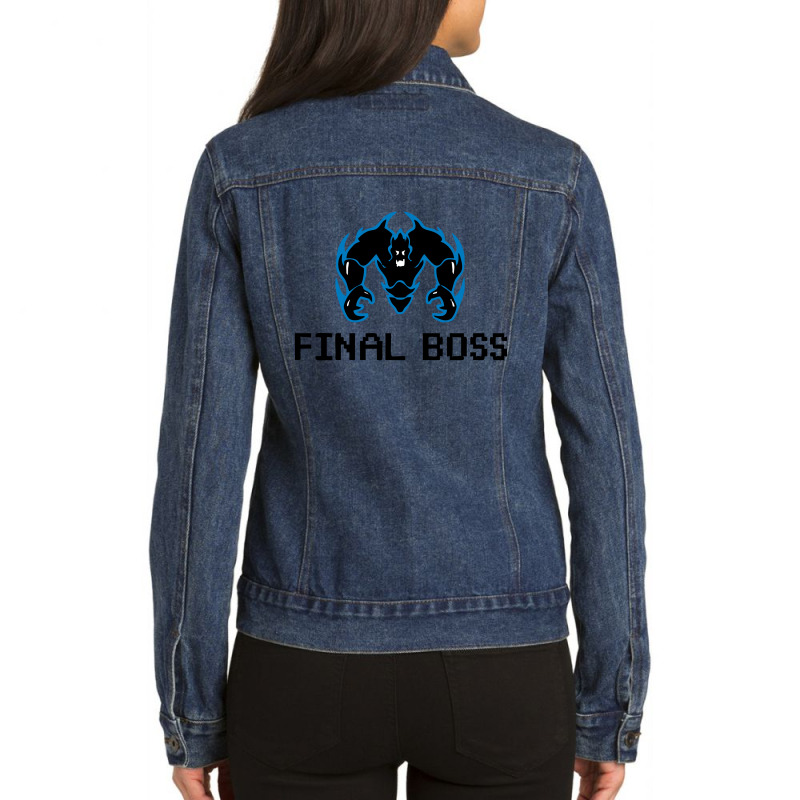 Final Boss Team Ladies Denim Jacket by adanwalken | Artistshot