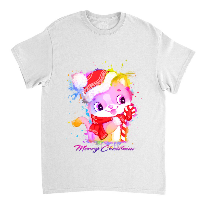 Merry Christmas Cat Classic T-shirt | Artistshot