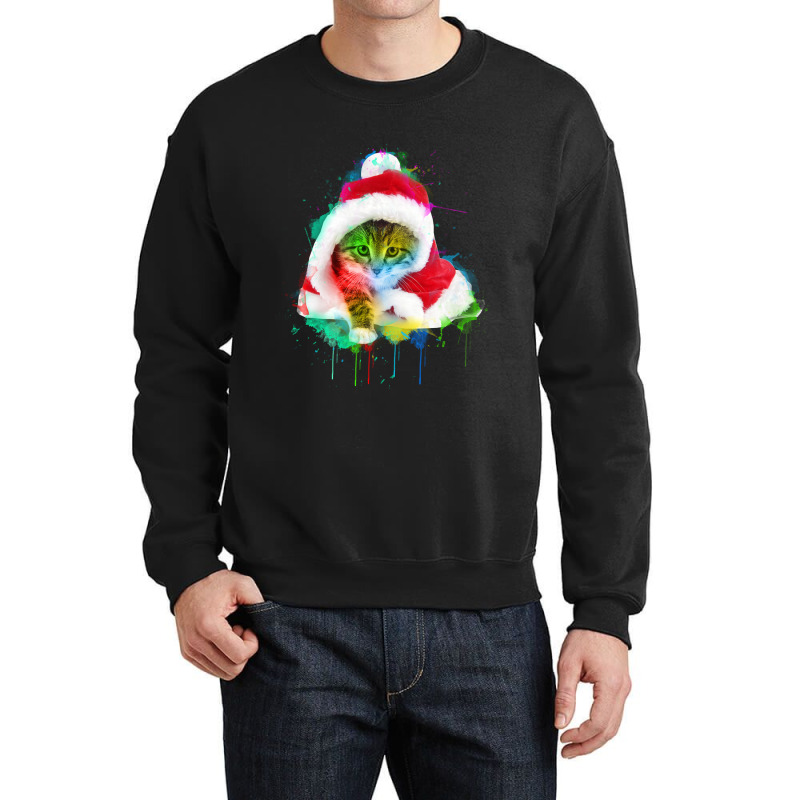 Merry Christmas Cat Crewneck Sweatshirt | Artistshot