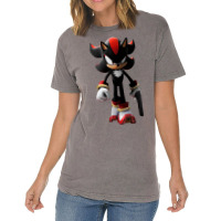 Black Hedgehog Holding A Gun Vintage T-shirt | Artistshot