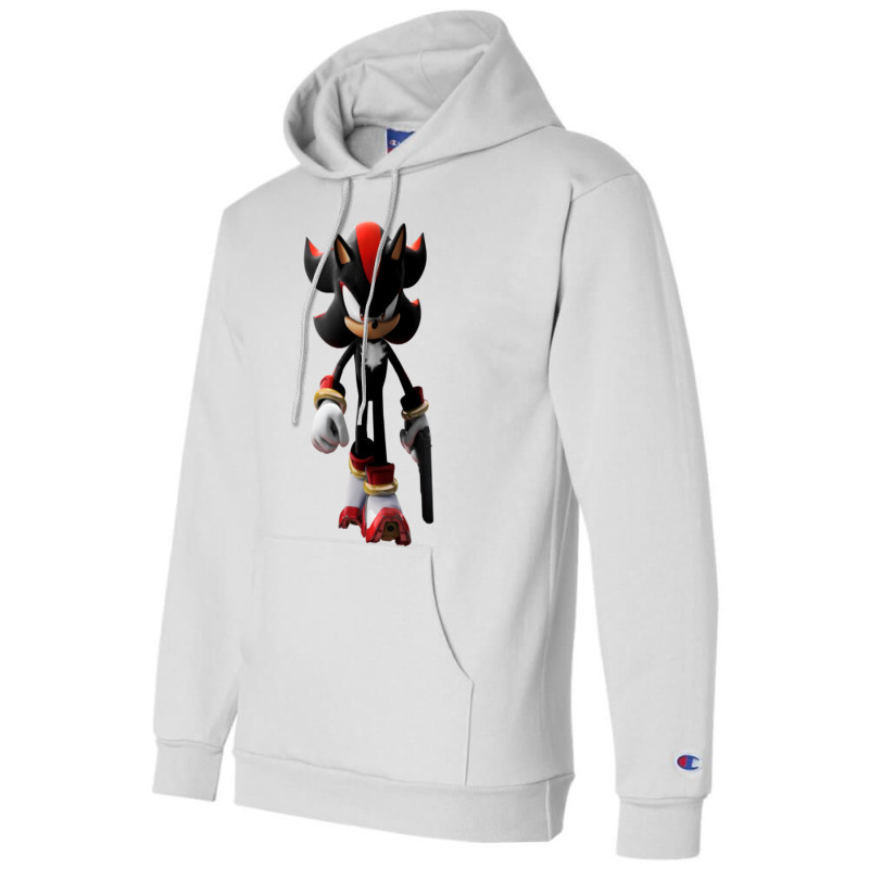 Black Hedgehog Holding A Gun Champion Hoodie | Artistshot