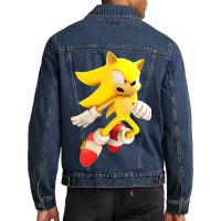 Yellow Hedgehog Jumps Aside Men Denim Jacket | Artistshot