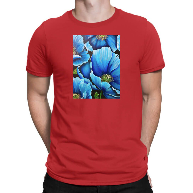 Blue Poppies T-shirt | Artistshot