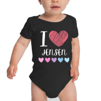 I Love Jensen Personalized Name Cool Birthday Party T Shirt Baby Bodysuit | Artistshot