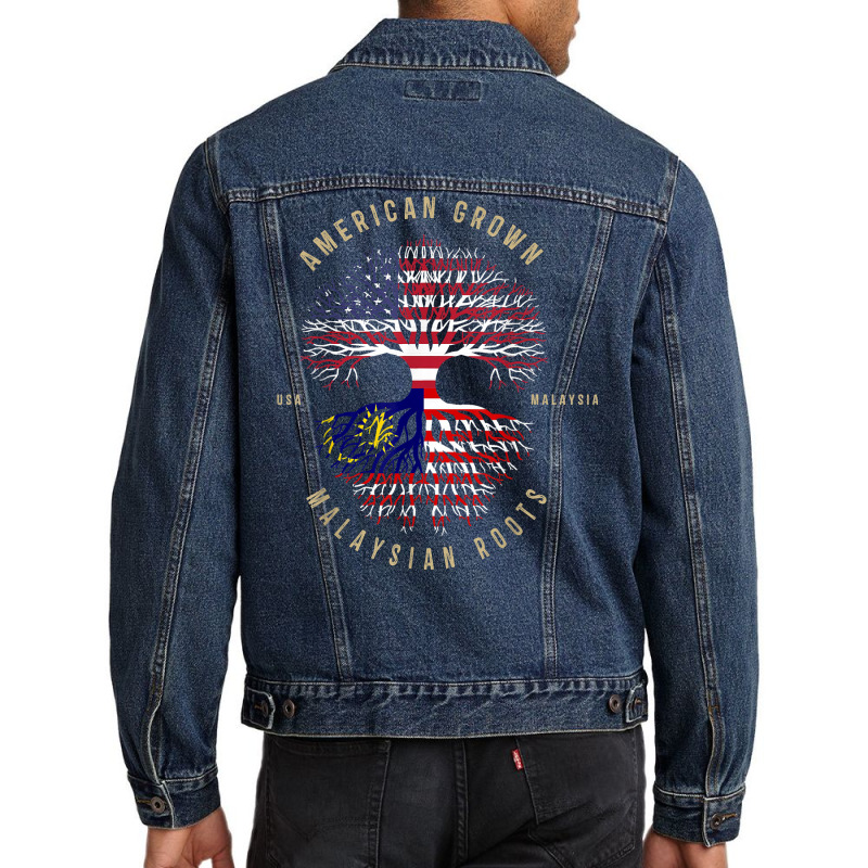 American Grown Malaysian Roots Vintage Usa & Malaysia T Shirt Men Denim Jacket by woestebjparmal | Artistshot