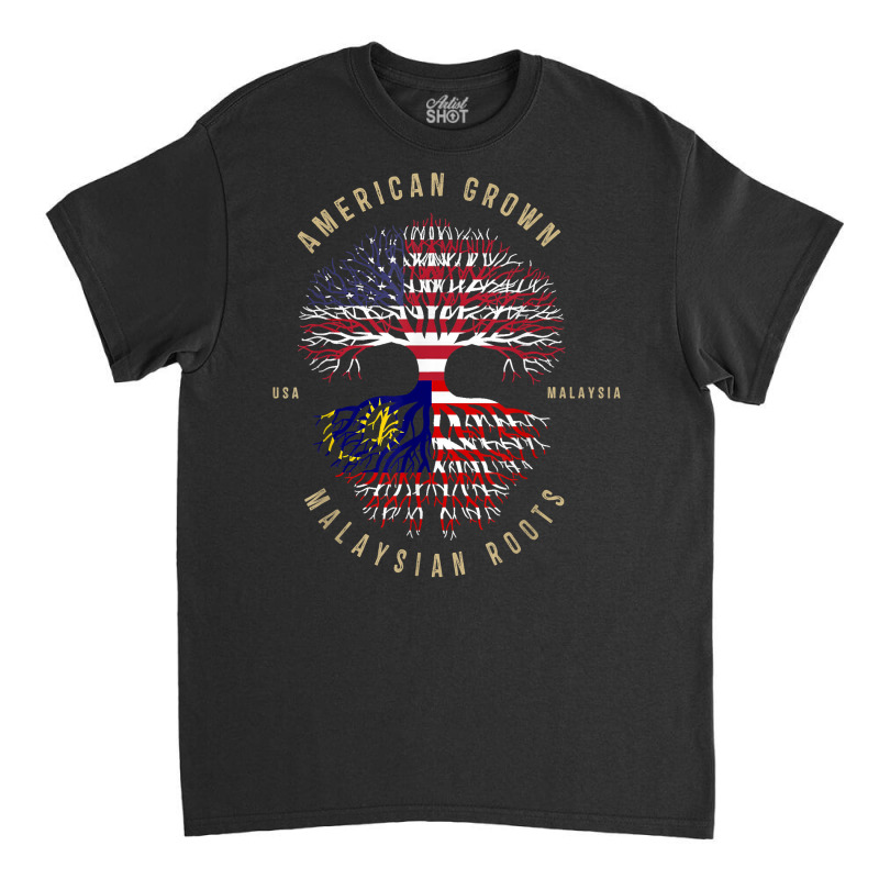 American Grown Malaysian Roots Vintage Usa & Malaysia T Shirt Classic T-shirt by woestebjparmal | Artistshot