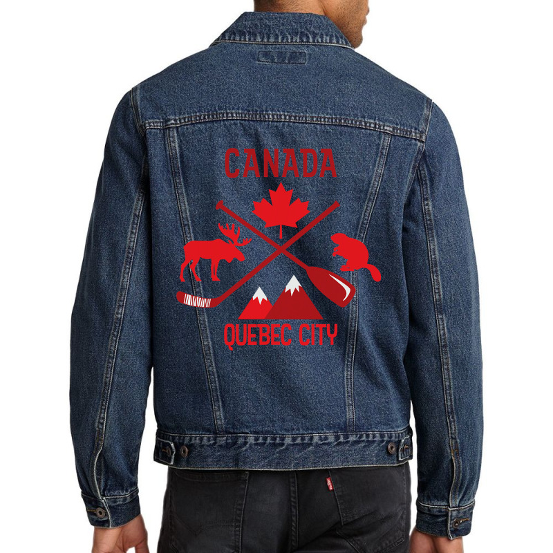 Quebec City Canada Product Men Denim Jacket by trokeryth | Artistshot