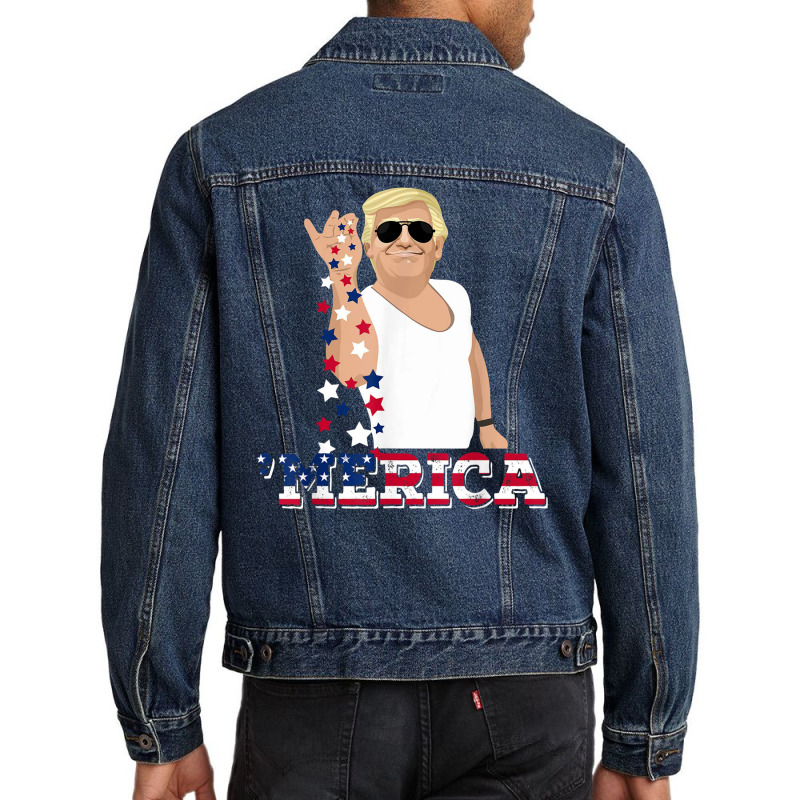 Trump Bae Shirt   Funny 4th Of July Trump Salt Freedom Men Denim Jacket | Artistshot