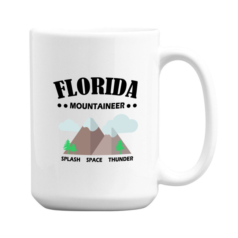 Florida Mountains, Space, Thunder, Splash (black Text),orlando Fl 15 Oz Coffee Mug | Artistshot