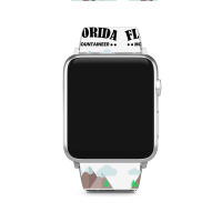 Florida Mountains, Space, Thunder, Splash (black Text),orlando Fl Apple Watch Band | Artistshot