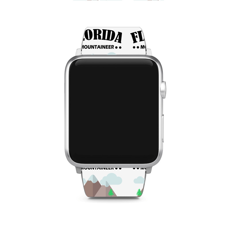 Florida Mountains, Space, Thunder, Splash (black Text),orlando Fl Apple Watch Band | Artistshot