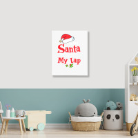 Christmas Tee I'm Not Santa But You Can Still Sit On My Lap Sweatshirt Portrait Canvas Print | Artistshot