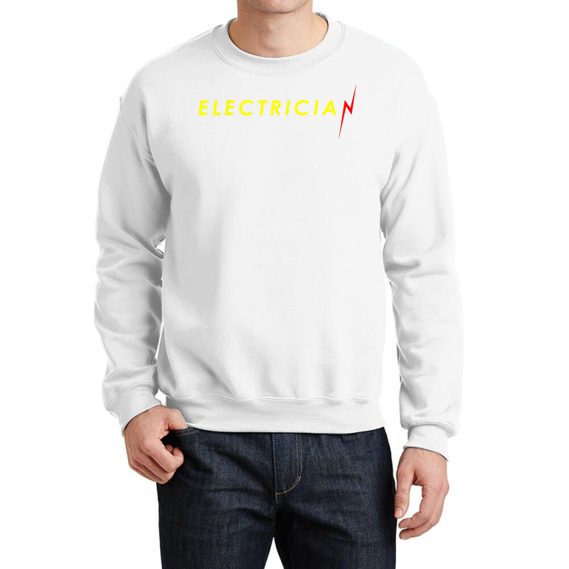 Electrician Flash Thunderbolt Funny Superhero Electricians T Shirt Crewneck Sweatshirt | Artistshot