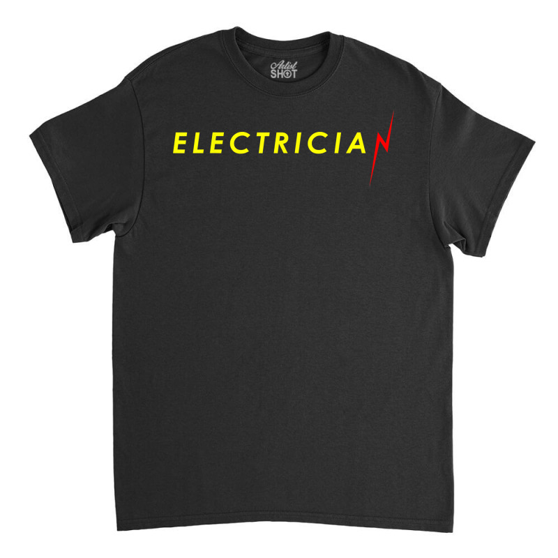 Electrician Flash Thunderbolt Funny Superhero Electricians T Shirt Classic T-shirt | Artistshot