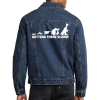 Sloth Evolution Timeline For Sloth Lover T Shirt Men Denim Jacket | Artistshot