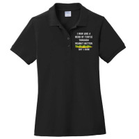 I Run Like A Herd Of Turtle Through Peanut Butter Ladies Polo Shirt | Artistshot